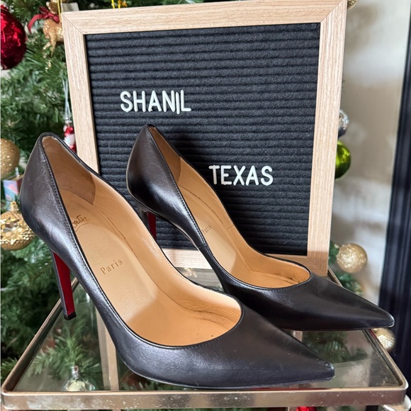 Christian Louboutin Black and Red Heels - Picture 2 of 8